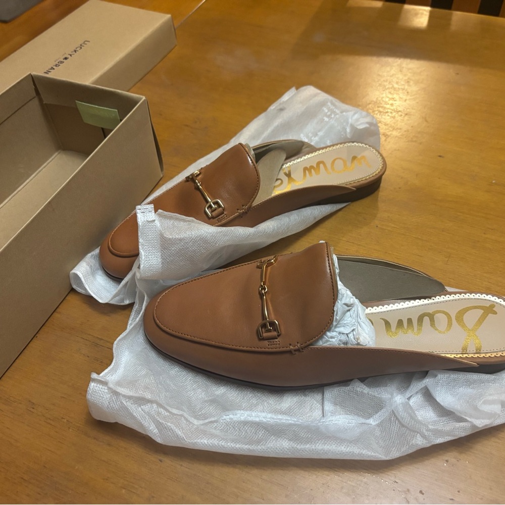 Sam Edelman Tan Leather Horsebit Loafers - Picture 4 of 5